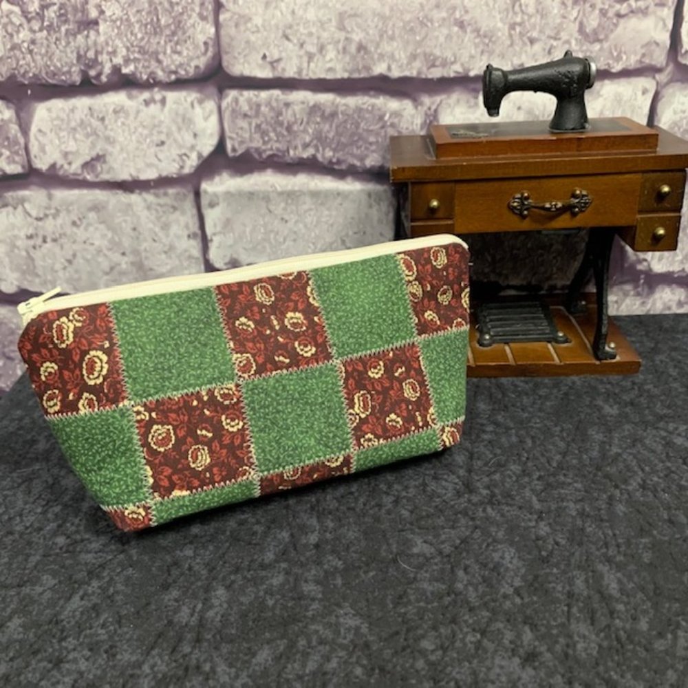 Medium Handmade Quilted Cosmetic Bag